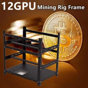 XIANXIAN Mining Rig Frame for 12 GPUs | Open-Air Design for Optimal Cooling