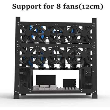 XIANXIAN Mining Rig Frame for 12 GPUs, Durable Design