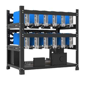 XIANXIAN Mining Rig Frame for 12 GPUs, Durable Design
