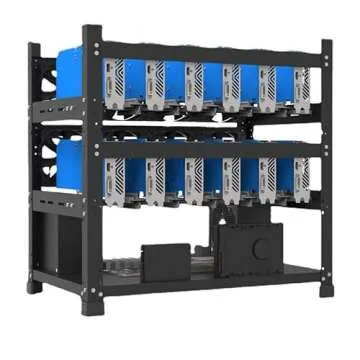XIANXIAN Mining Rig Frame for 12 GPUs, Durable Design