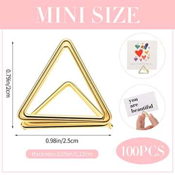 100 Pcs Place Card Holder Triangle Shape Table Number Holder Wedding Table Card Holders Mini Name Ca...
