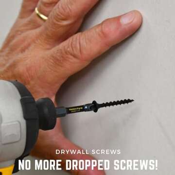 Velocity 1 5/8 Drywall Screws (Size #6) – Black Phosphate Coated Screws for Drywall and Stick-Tight PSD ACR Drive Bit, (100 Pieces)