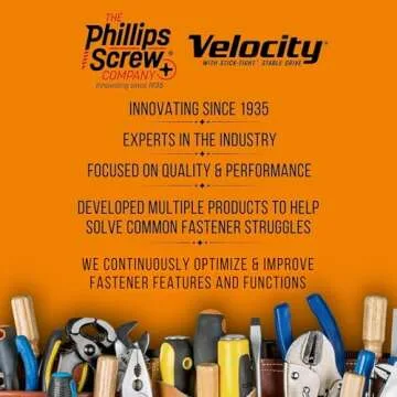 Velocity 1 5/8 Drywall Screws (Size #6) – Black Phosphate Coated Screws for Drywall and Stick-Tight PSD ACR Drive Bit, (100 Pieces)