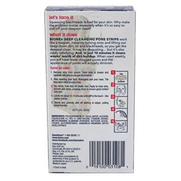 Biore Deep Cleansing Pore Strips - 16 Nose Strips for Flawless Skin