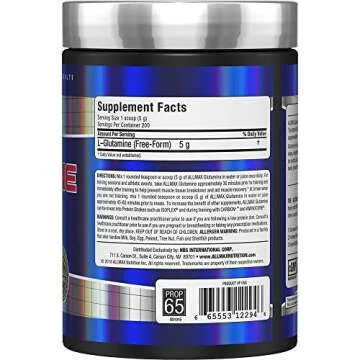 ALLMAX Nutrition L - Glutamine Powder, Muscle Recovery Formula, Gluten Free, Vegan, 1000 Grams