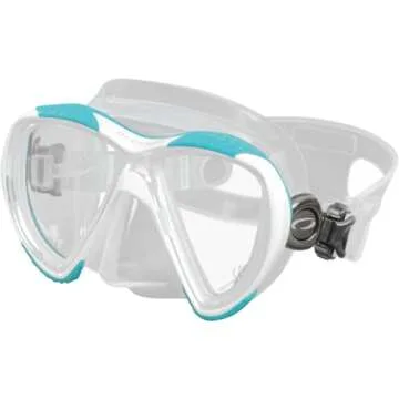 Discovery Scuba Mask in Black/Titanium with Adjustable Features