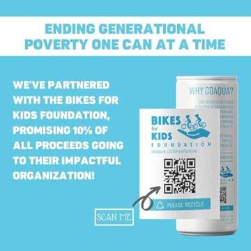 CoAqua Organic Coconut Water, 12 Pack, Natural Electrolytes for Hydration, Naturally Sweet Electrolyte Drink Potassium, Pure Coconut Water Not from Concentrate, Fat Free, Low Sugar, 16.9 Fl Oz Cans