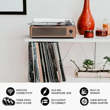 WOCKODER Vintage Record Player for Vinyl Lovers