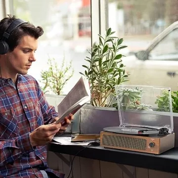 WOCKODER Vintage Record Player for Vinyl Lovers