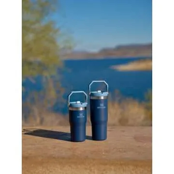 Stanley IceFlow Stainless Steel Tumbler - Vacuum Insulated Water Bottle for Home, Office or Car Reusable Cup with Straw Leak Resistant Flip Cold for 12 Hours or Iced for 2 Days, Navy, 30oz