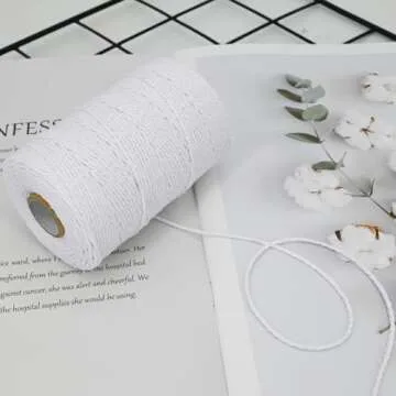 Durable 500 Feet Cotton Twine for Crafts and Kitchen