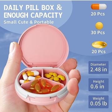 Compact Serfeymi Pill Box - Stylish Travel Organizer