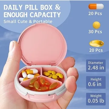 Compact Serfeymi Pill Box - Stylish Travel Organizer