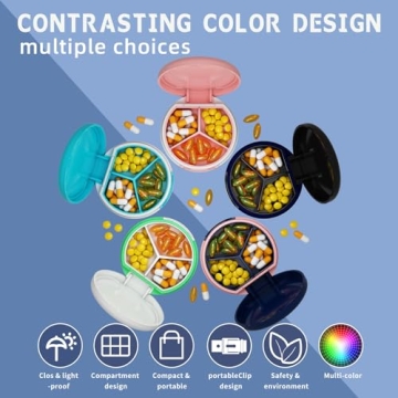 Compact Serfeymi Pill Box - Stylish Travel Organizer