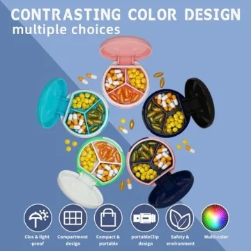 Compact Serfeymi Pill Box - Stylish Travel Organizer