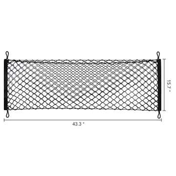 Heavy Duty Cargo Net Stretchable, Universal Adjustable Elastic Truck Net with Hooks, Storage Mesh Or...