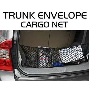 Heavy Duty Cargo Net Stretchable, Universal Adjustable Elastic Truck Net with Hooks, Storage Mesh Organizer Bungee for Car, SUV, Truck