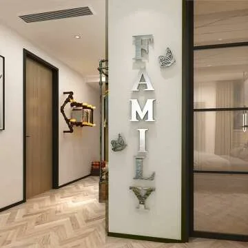 Elegant Family Wall Decor Acrylic Mirror Stickers
