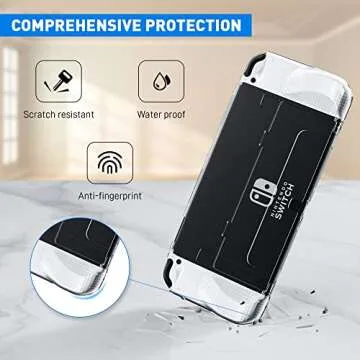 FANPL Clear Case Kit for Nintendo Switch OLED Protection