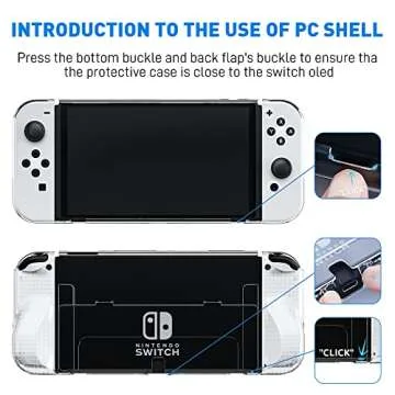 FANPL Clear Case Kit for Nintendo Switch OLED Protection