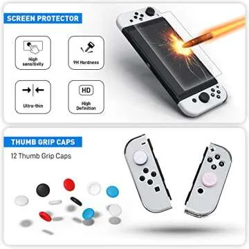 FANPL Clear Case Kit for Nintendo Switch OLED Protection