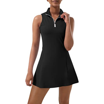 Stylish Tennis Dress with Built-in Shorts and Pockets