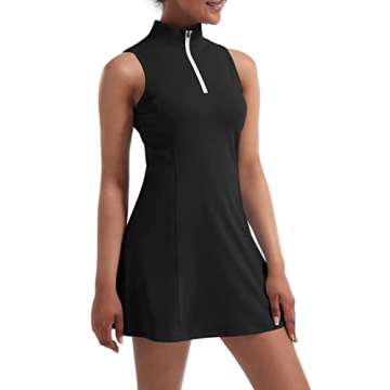 Stylish Tennis Dress with Built-in Shorts and Pockets