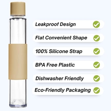 Hydrte Leak Proof Slim Water Bottle for Women and Men