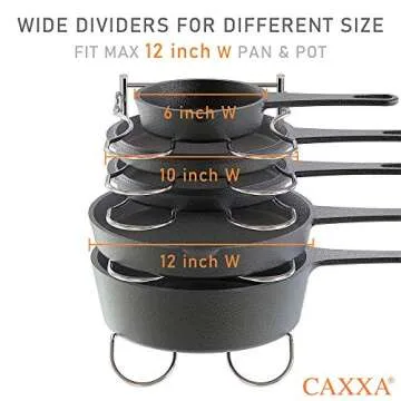 CAXXA Heavy Duty Adjustable Pan Rack for Kitchen