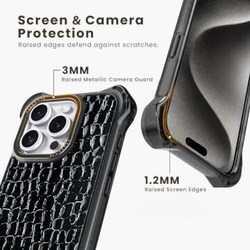 Sansunto Case for iPhone 15 Pro Max, Full Body Protection Ultra Impact [Compatible with Magsafe] Sho...