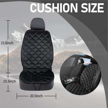 FIOQE Universal Seat Cushion - Black Full Back Comfort