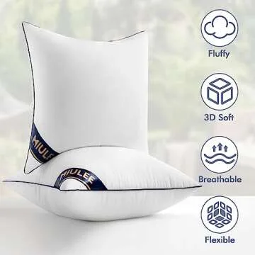 MIULEE 18x18 Pillow Inserts Set of 2 Throw Pillows 18 Inch Premium Down Alternative Pillow Inserts Decorative Pillow Stuffer for Sofa, Couch (18x18 inch, Set of 2)