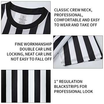 Shinestone Referee Shirt for Sports, Costumes, and More