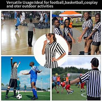 Shinestone Unisex Referee Shirt for Sports and Costumes