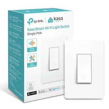 Kasa Matter Smart Light Switch: Voice Control w/Siri, Alexa & Google Assistant | UL Certified | Time...