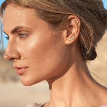 FIBO STEEL Cartilage Earrings – 4PCS Helix Jewelry Set