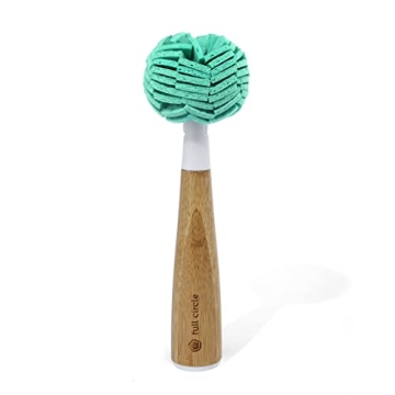 Full Circle Crystal Clear 2.0 Replaceable Glass Cleaner - Gentle Sponge Cleaning Brush for Washing G...