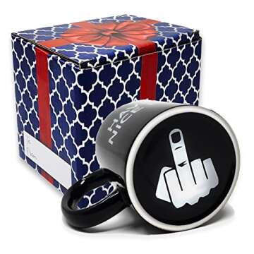 Funny Coffee Mug for Men and Women - Have A Nice Day Mug Middle Finger Bottom Cup | Funny White Elep...