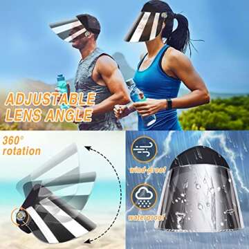 WAYCOM Sun Cap, Sun Visor Hat - UV Protection Hat -Premium UPF 50+ Hat for Hiking, Golf, Tennis, Outdoors