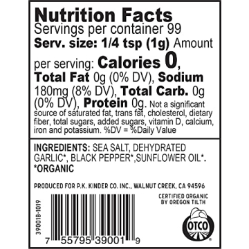 Kinder's Organic The Blend Seasoning for Flavors in Cooking