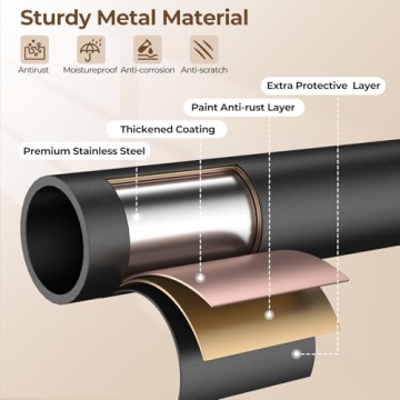 HYSEYY Double Rods Clothes Rack, Rolling Clothing Rack for Hanging Clothes Portable Wardrobe Rack, Metal Garment Rack Sturdy Coat Rack for Bedroom Laundry Living Room, Black