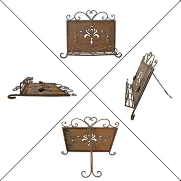 Antique Metal Cookbook Display Stand for Kitchen Charm