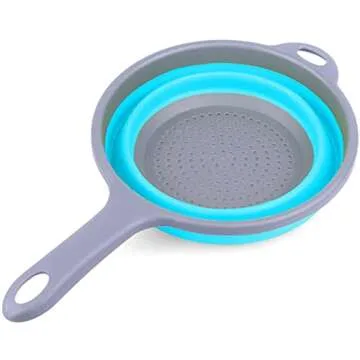 Top Kitchen Foldable Silicone Strainer Colanders for Easy Draining