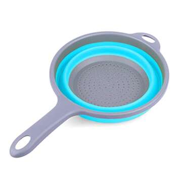 Top Kitchen Foldable Silicone Strainer Colanders for Easy Draining