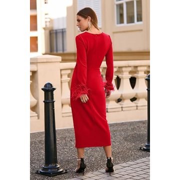 PRETTYGARDEN Women's Elegant Midi Dress for Events