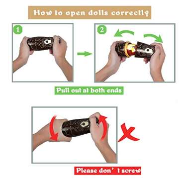 GRPSKCOS Russian Nesting Dolls Animal Bear Matryoshka Dolls Cute Handmade Wooden Toys Set of 5 for Kids（01 Bear）