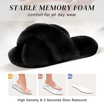 Parlovable Women's Cozy Cross Band Slippers for Comfort