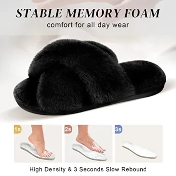 Parlovable Women's Cozy Cross Band Slippers for Comfort