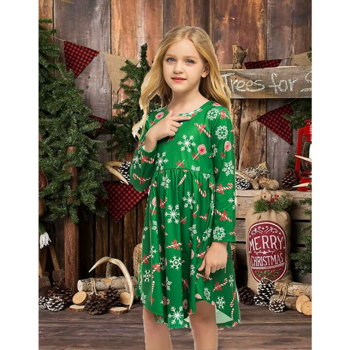 Arshiner Floral Long Sleeve Dress for Girls