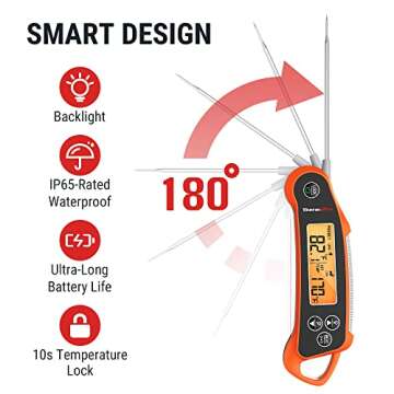 ThermoPro TP710 Instant Read Meat Thermometer - 2-in-1